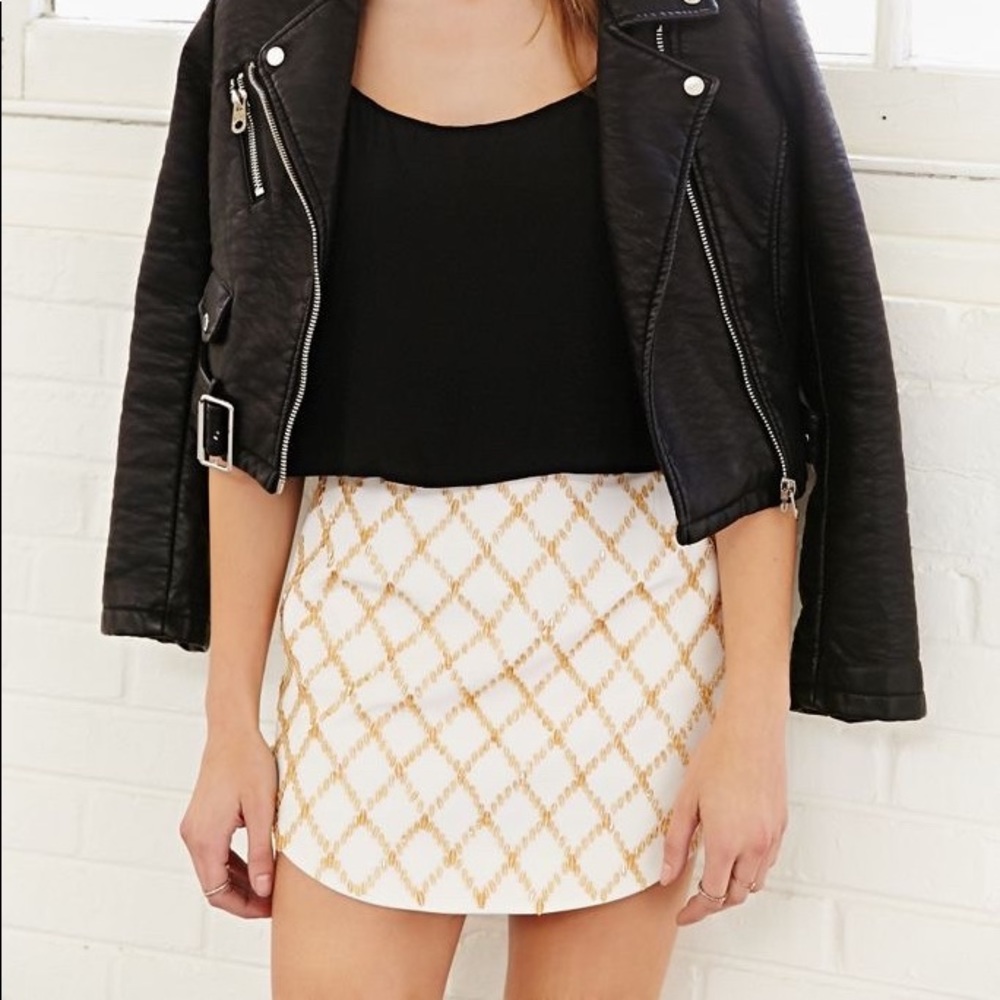 KEEPSAKE the Label Beaded Heart Mini Skirt